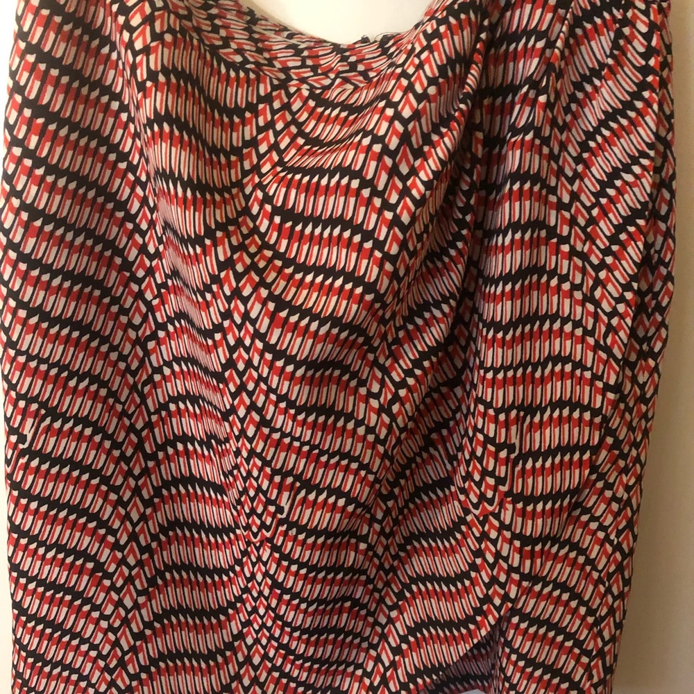 Adorable faux wrap skirt! Red/Black/White.